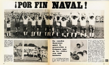 ¡Por Fin Naval! Gana a Lister Rossel 2-1; en Linares y sube a 1era. División. Revista Estadio N°1483; 30-12-1971; Págs. 22-23